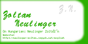 zoltan neulinger business card